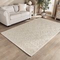 Baxton Studio Linwood Modern and Contemporary Ivory Hand-Tufted Wool Area Rug 188-11863-ZORO